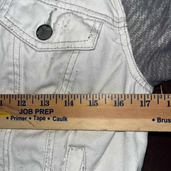 Free People White & Gray Denim Jacket with Hoodie 🌵 - Picture 3 of 7